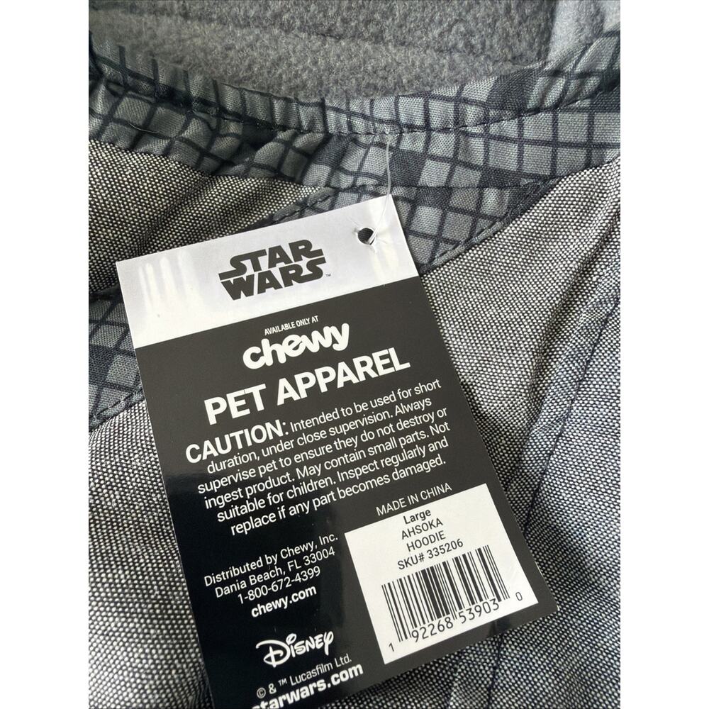 Disney Star Wars Ahsoka Tano Dog’s Costume from Chewy Apparel Large - Picture 2 of 8